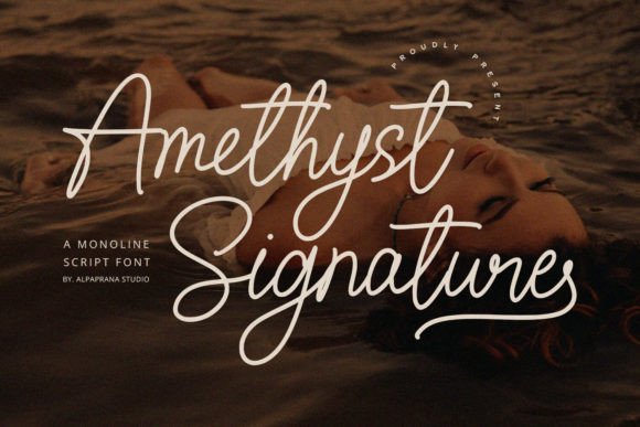 Amethyst Signature: A Modern Script Font for Editorial Identity