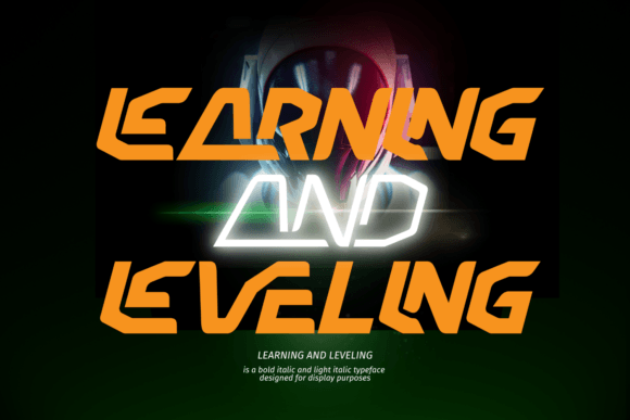 Learning and Leveling: A Futuristic Display Font for Digital Impact