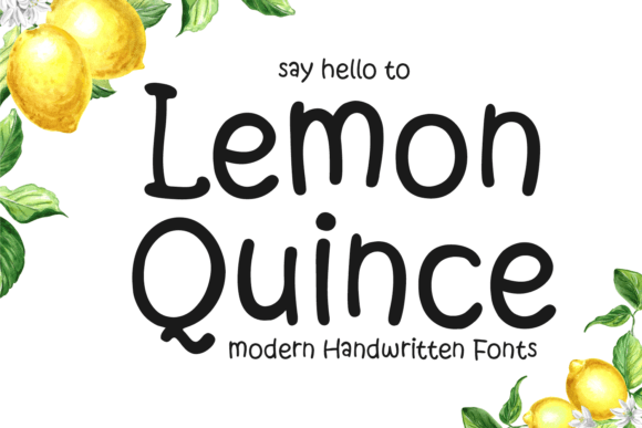 Lemon Quince: A Modern Handwritten Font for Chic Branding