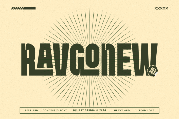 Ravgonew: A Bold, Modern Sans Serif Display Font for Makers