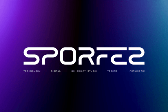 Sporfez: A Futuristic Sans Serif for Digital Branding