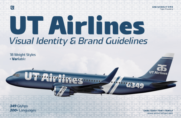 Ut Airlines: A Bold Sans Serif Font for Makers
